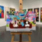 Pittura di famiglia di orsi con testo ENDLESS LOVE