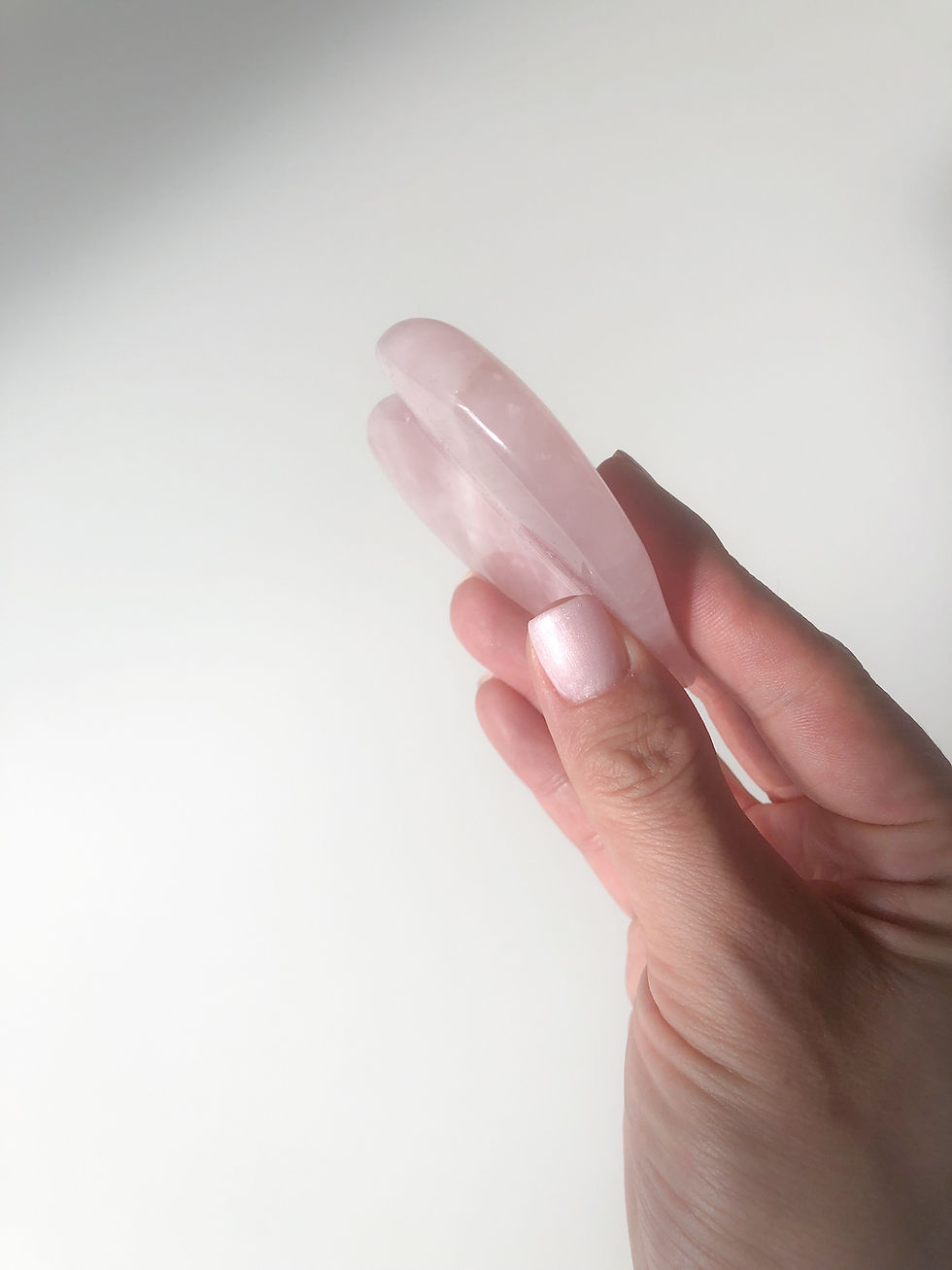 Miniature : Gua Sha - Rose Quartz Acupressure Heart
