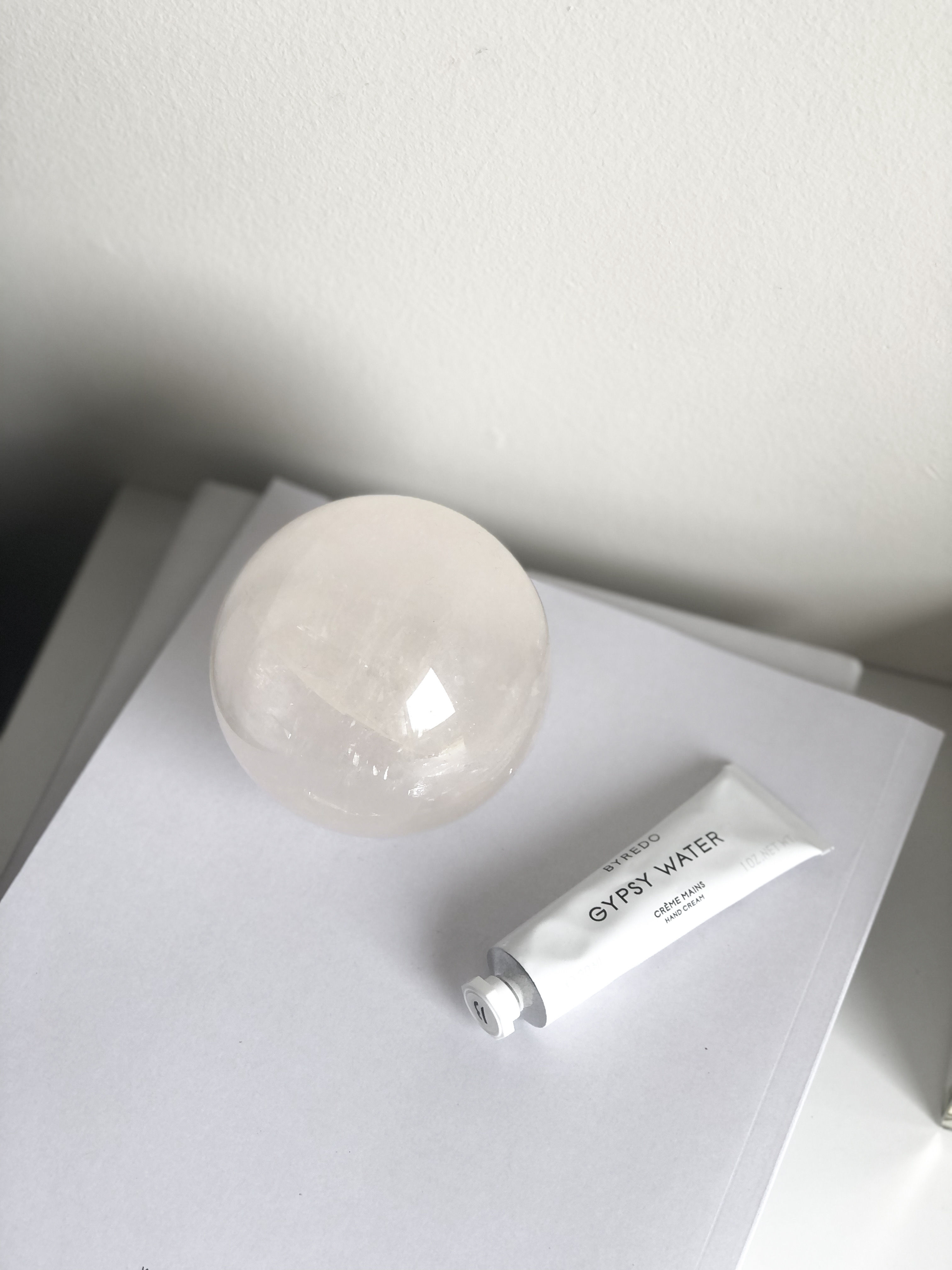 White Calcite Sphere - XLarge