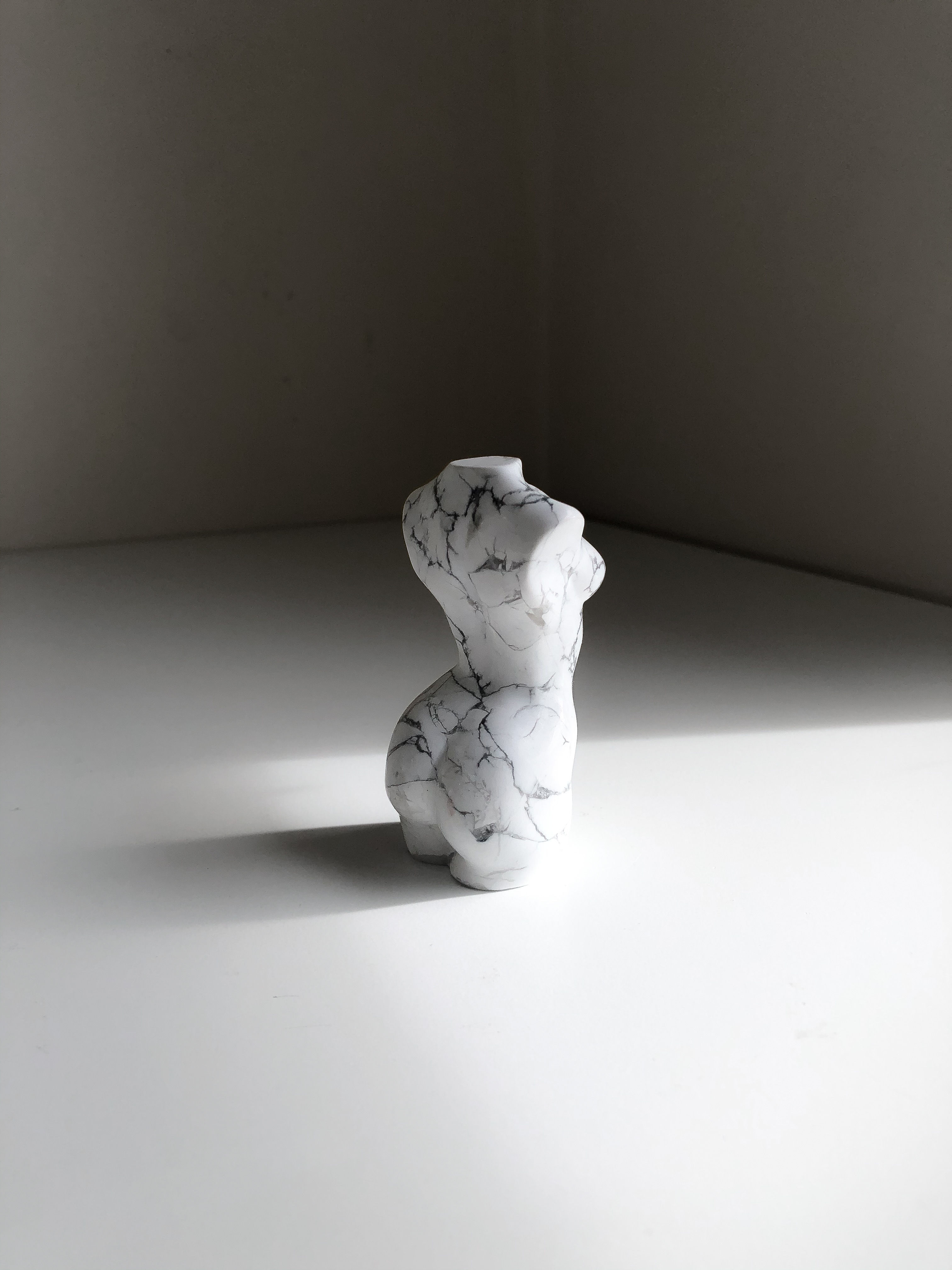 Howlite Female Body Sculpture