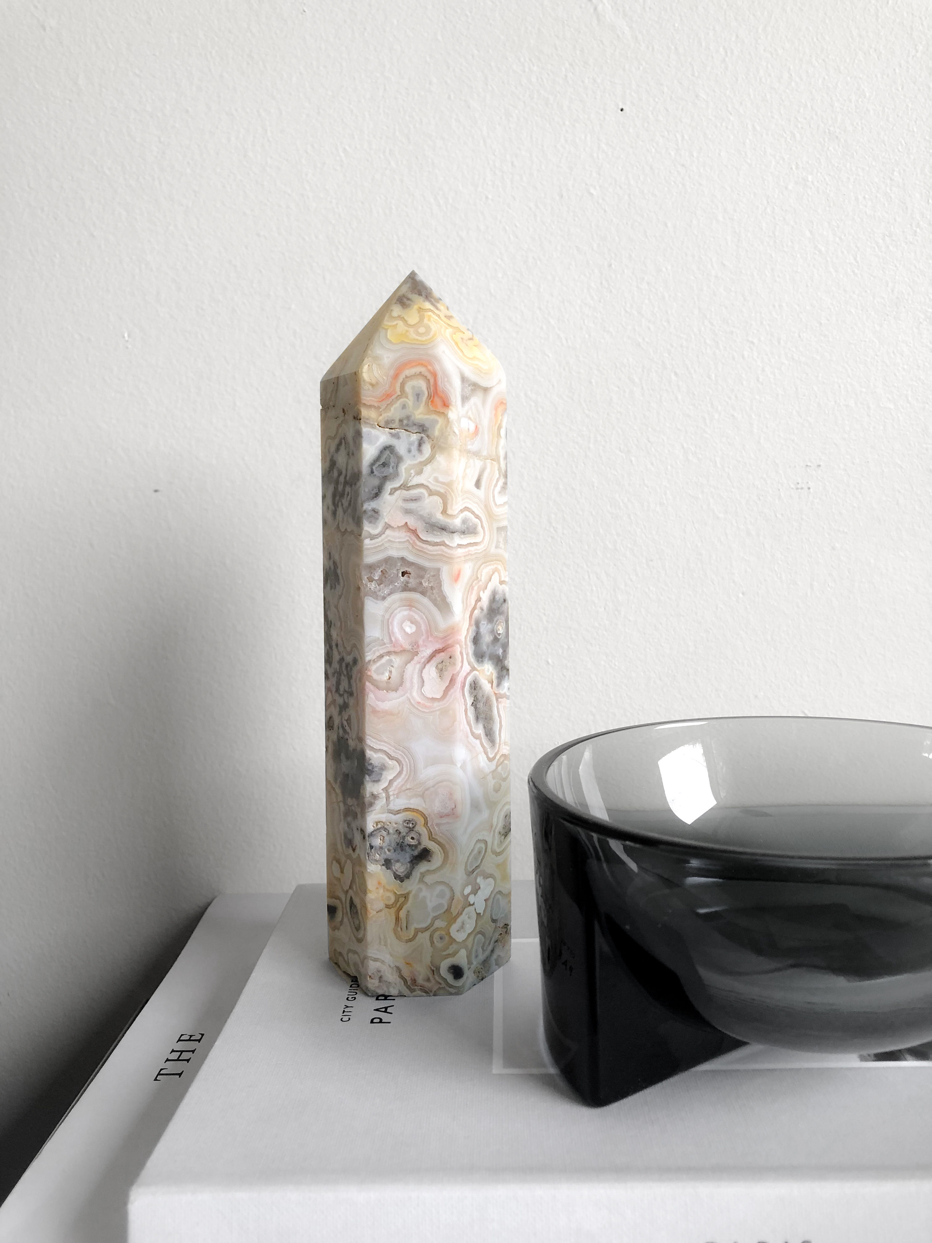 Crazy Lace Agate Tower - Large