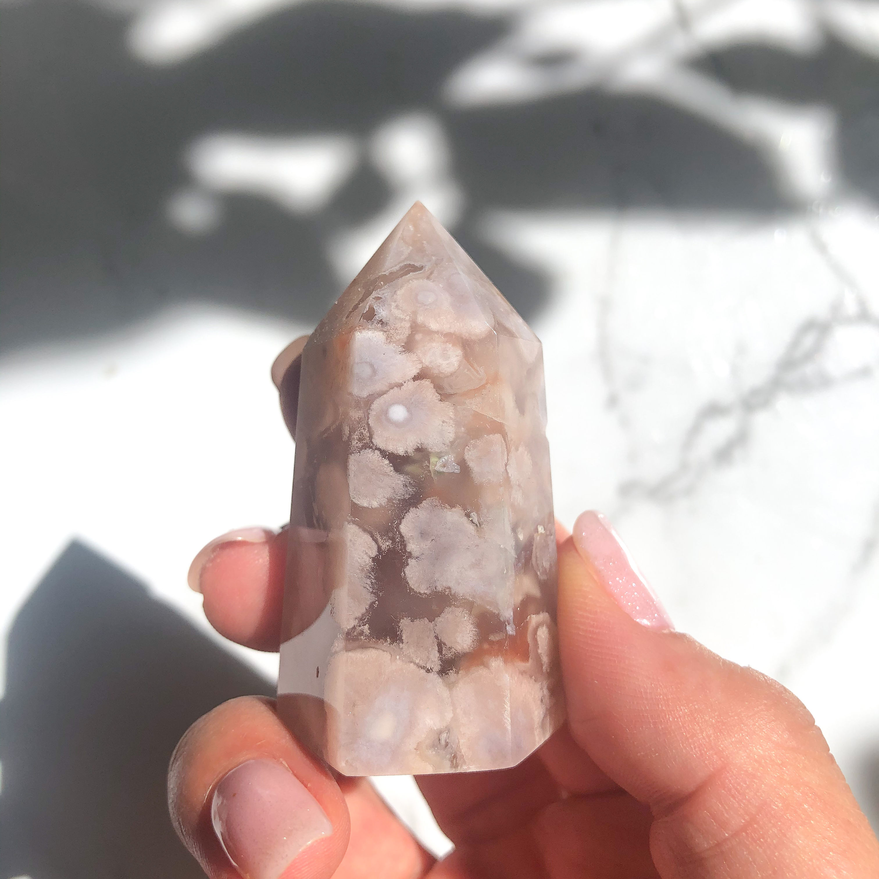 Flower Agate Tower - XS