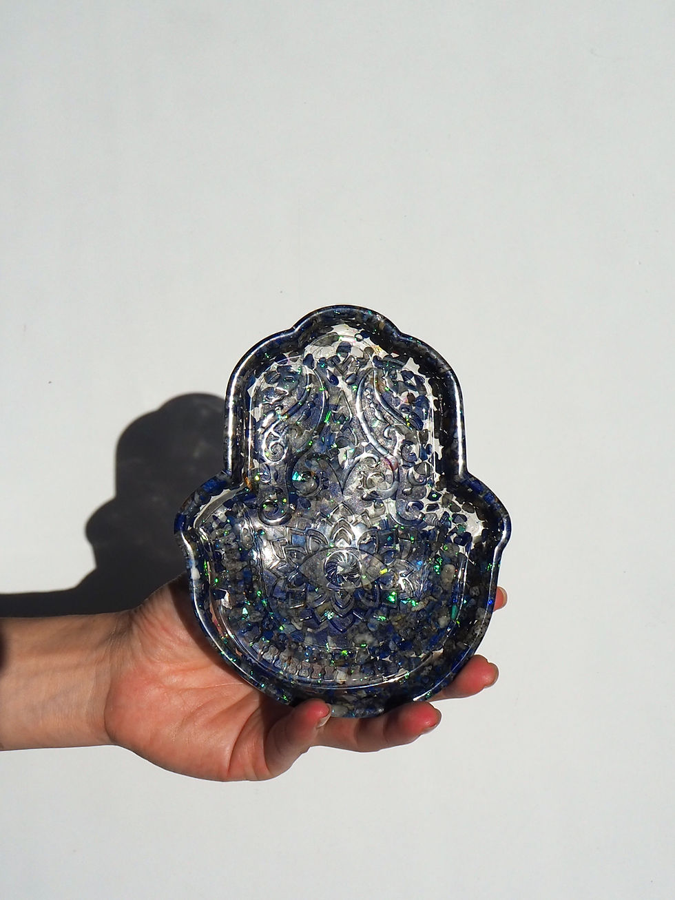 Thumbnail: Lapis Lazuli Hamsa Hand Acrylic x Crystal Dish