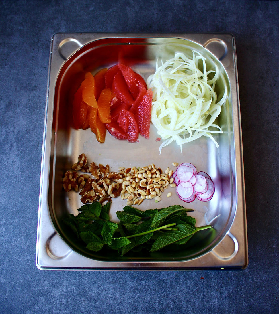 Zutaten Fenchelsalat mit Orange
