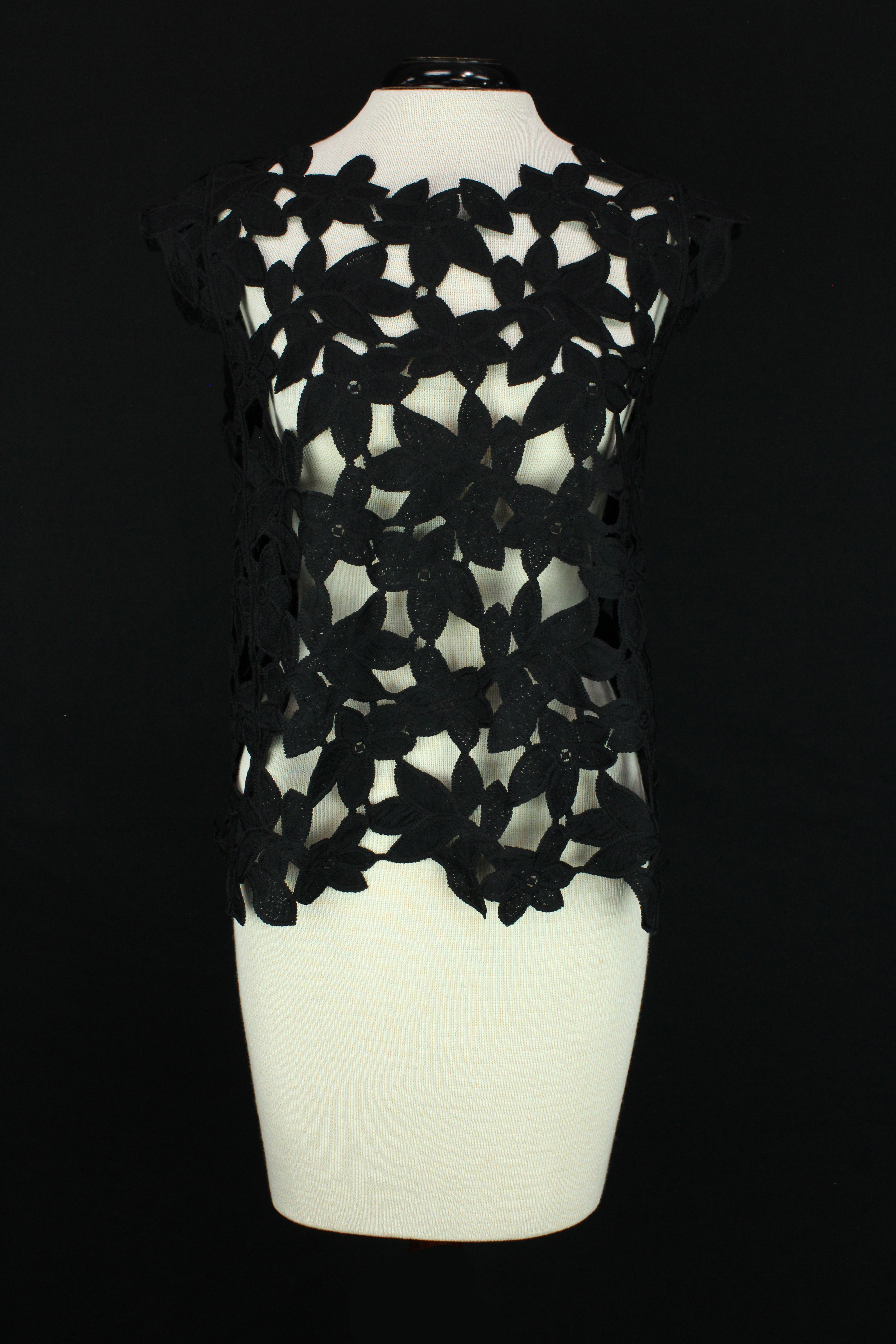 Charlie B Floral Crochet Sleeveless Top