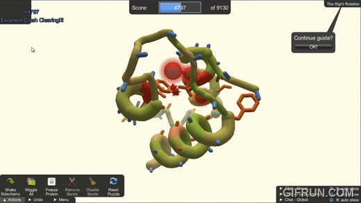 Foldit, playing to solve real-world scientific problems.