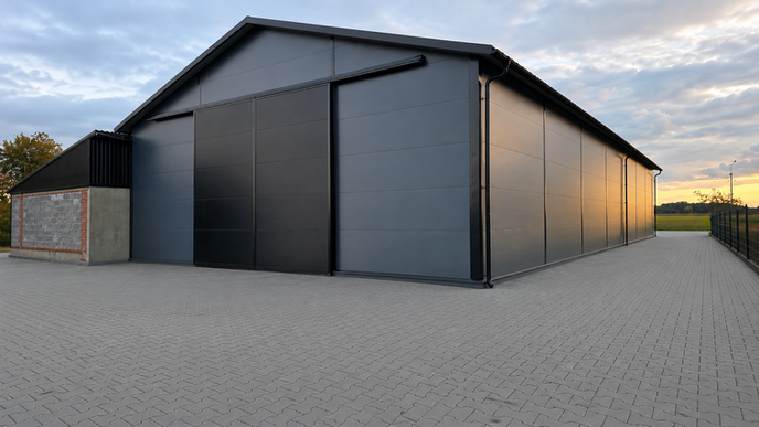 Hala magazynowa z płyty warstwowej 15x35x5m