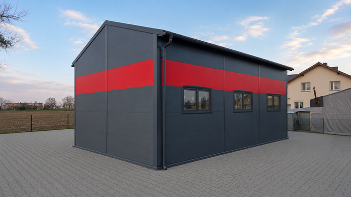 Hala z płyty warstwowej 8x12x5m