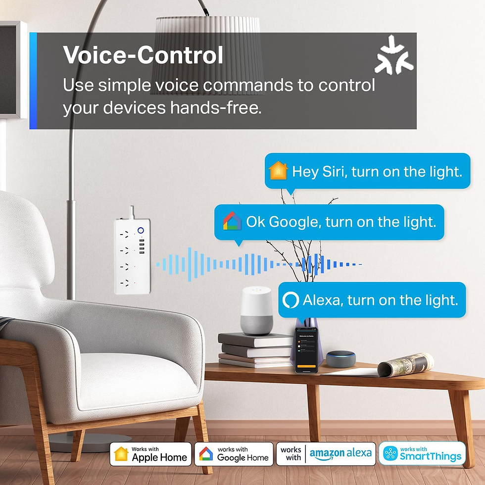 Thumbnail: Matter Smart Power Strip,  Smart Power Board with 4 Outlets and 4 USB Charging P