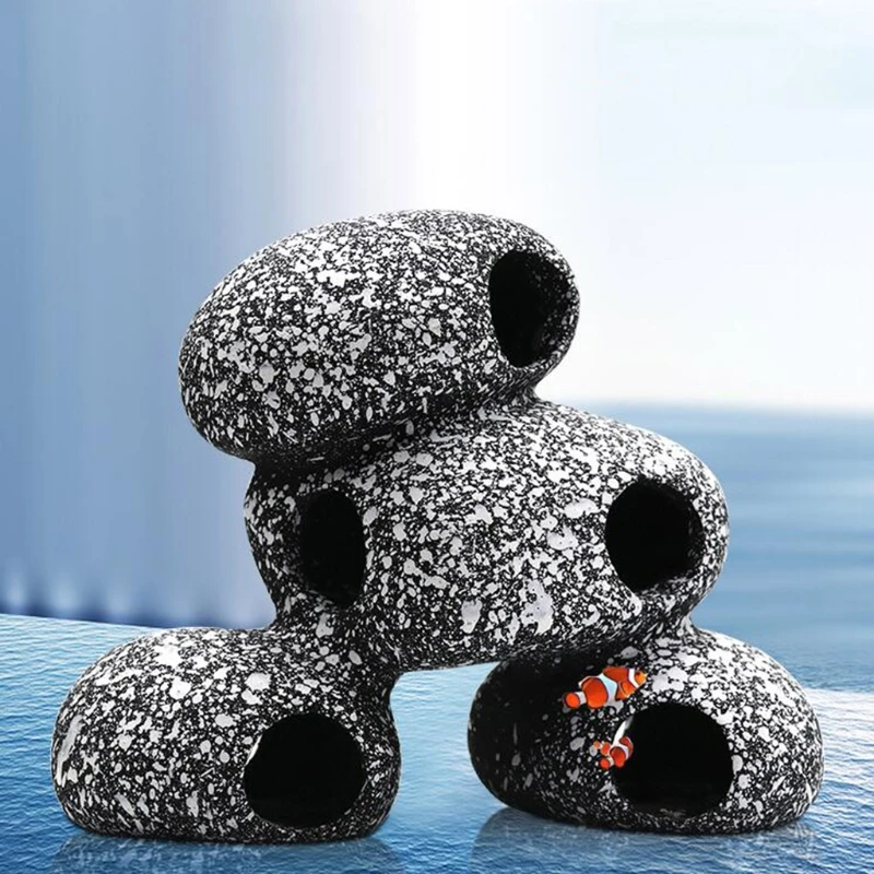 Thumbnail: Aquarium Cave Decorations Betta Hideout Fish Tank Accessories Shrimp Cichlid Nat