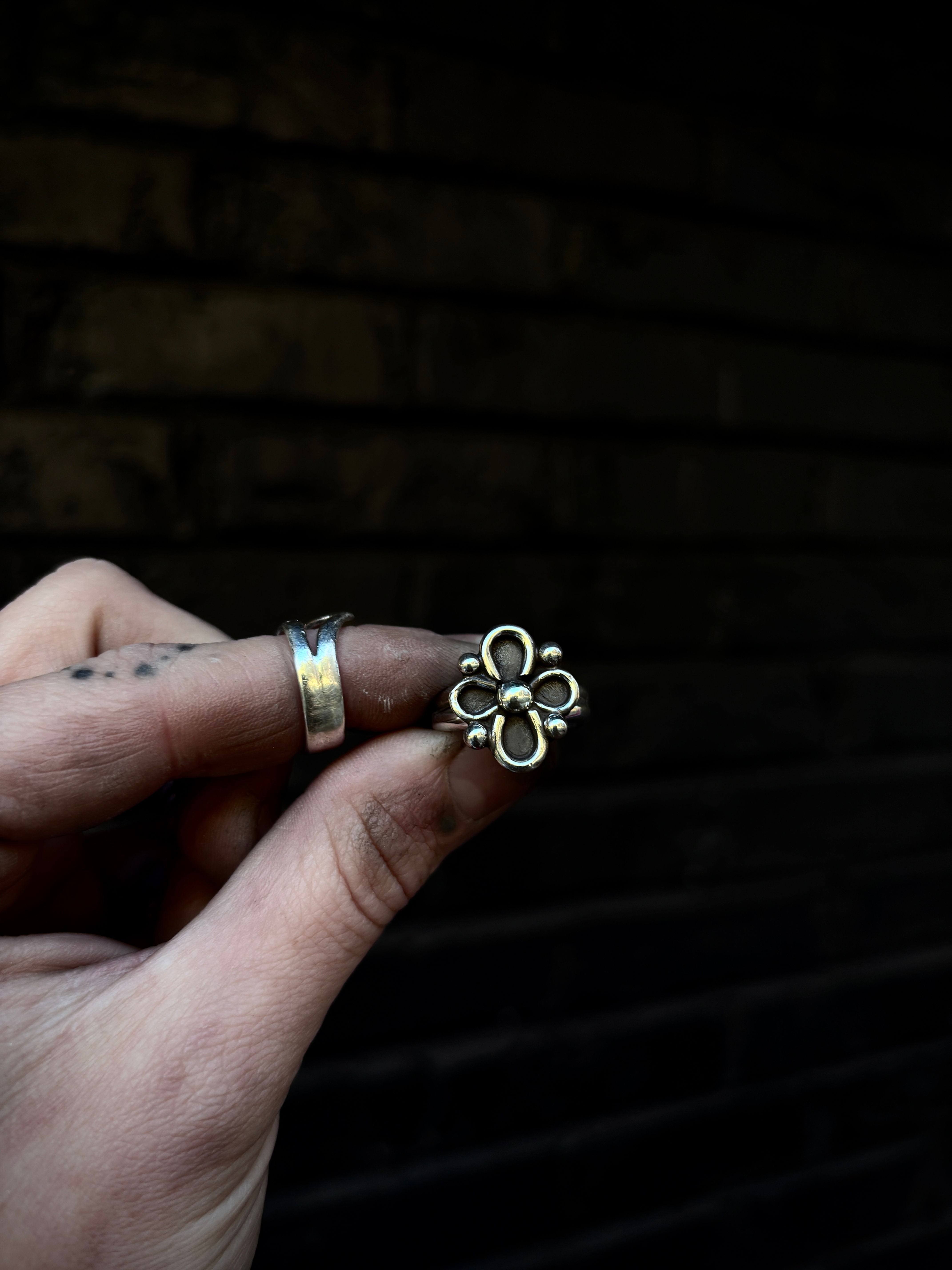 Quadra Flower Ring (made to order size) 