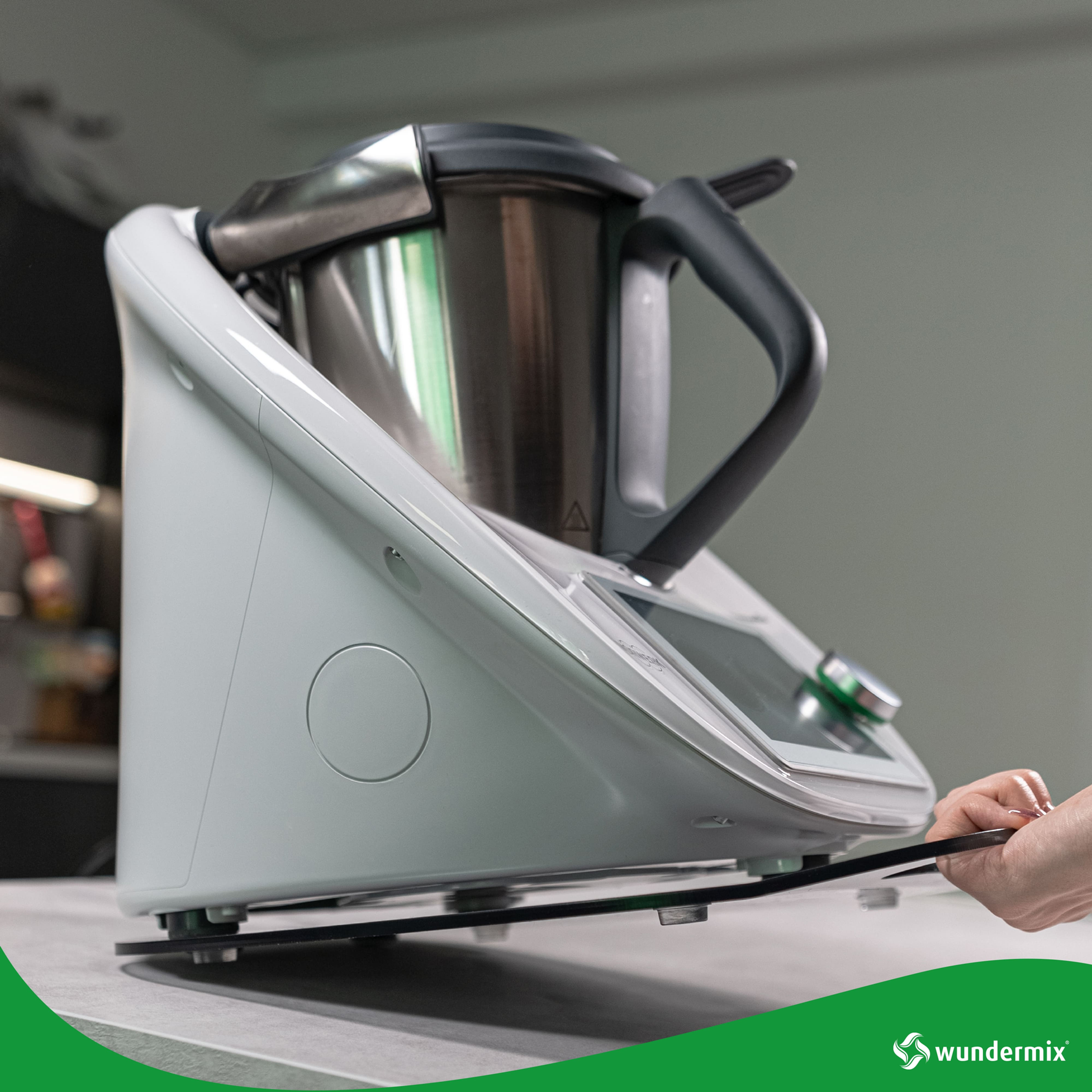 EasySlider® - Posuvná podložka z akrylového skla pre Thermomix TM6, TM5 - šedá