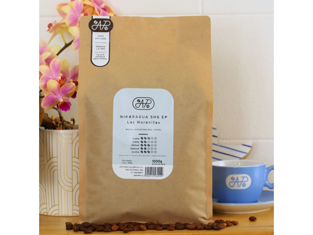 Káva Nikaragua - Nikaragua - 100% arabika - 1000g - zrnková