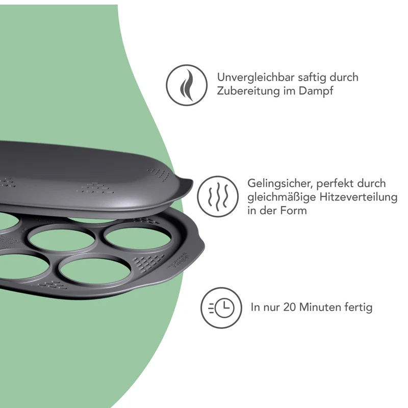 Miniatura: Muffinizer® + Sada 10 formiček pro Monsieur Cuisine - srdce (tmavě růžové)