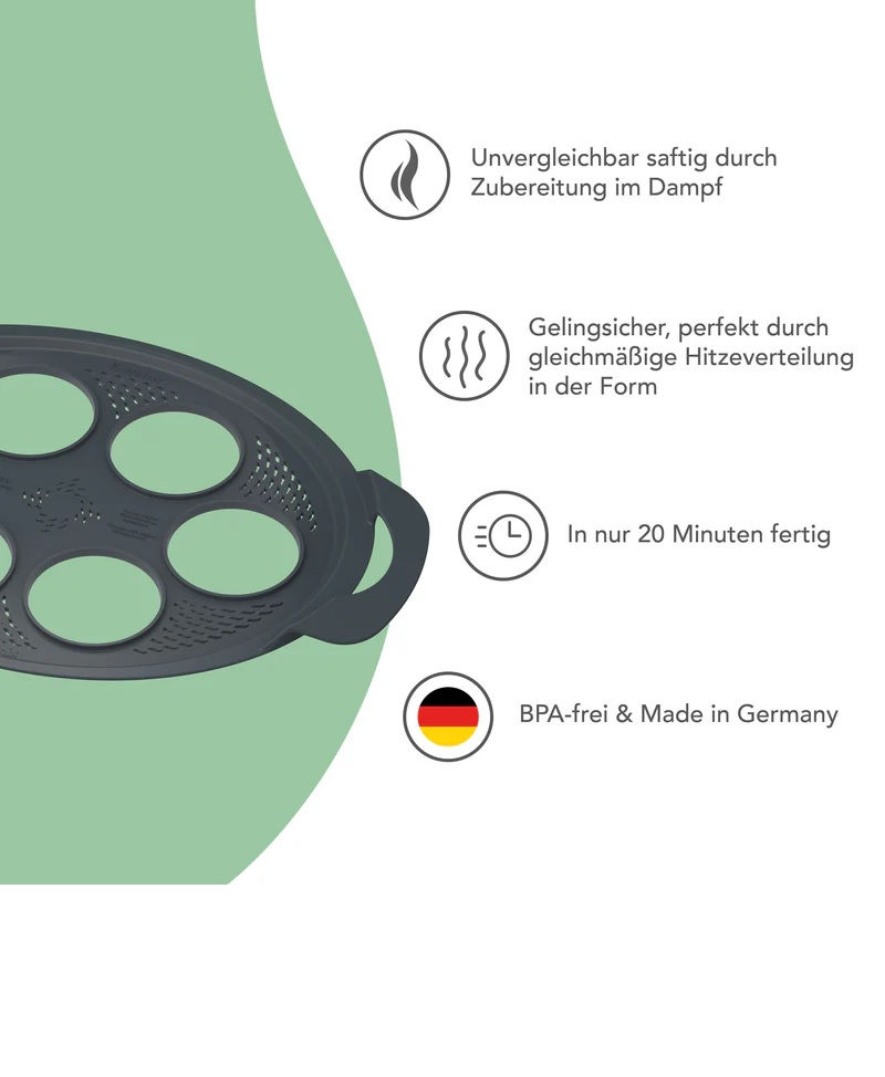 Muffinizer® + Sada 6 formiček do Muffinizeru - srdce (tmavě růžové)