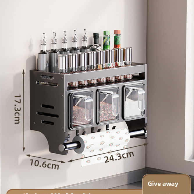 Thumbnail: Kitchen Wall Mount Seasoning Organizer