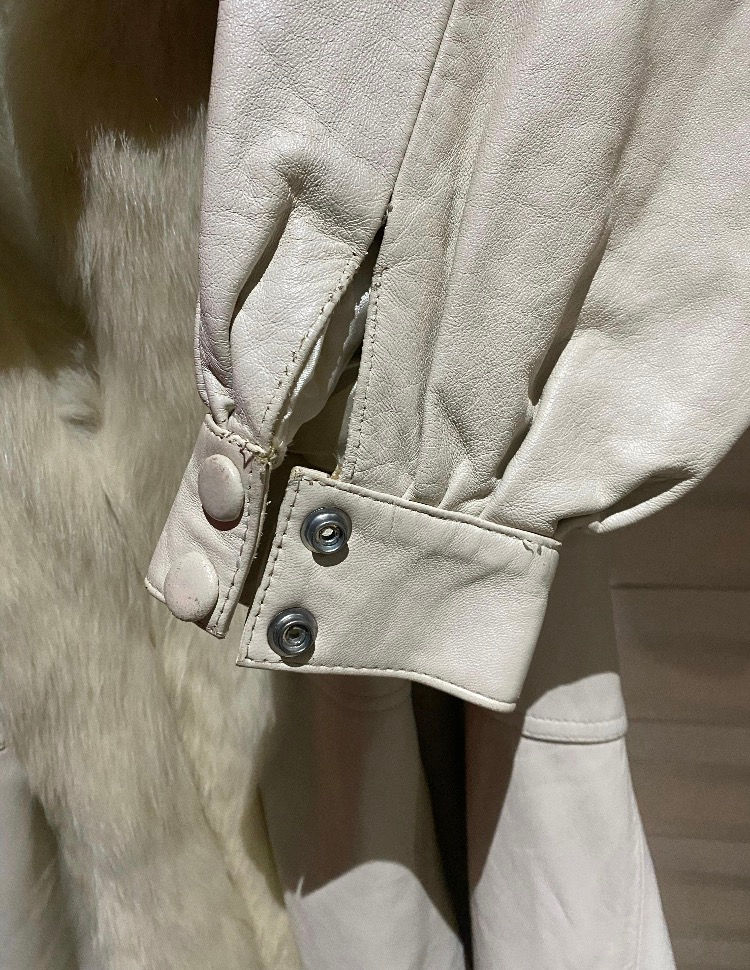 Miniatura: Gabardina de cuero y zorro Lamberti