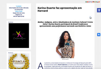 Reportagem sobre a performance de Karina em Harvard no Portal do Jornal Cultural ROL.