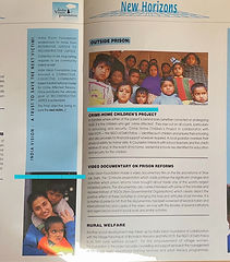 New horizons 1996 - The India Vision Foundation Newsletter