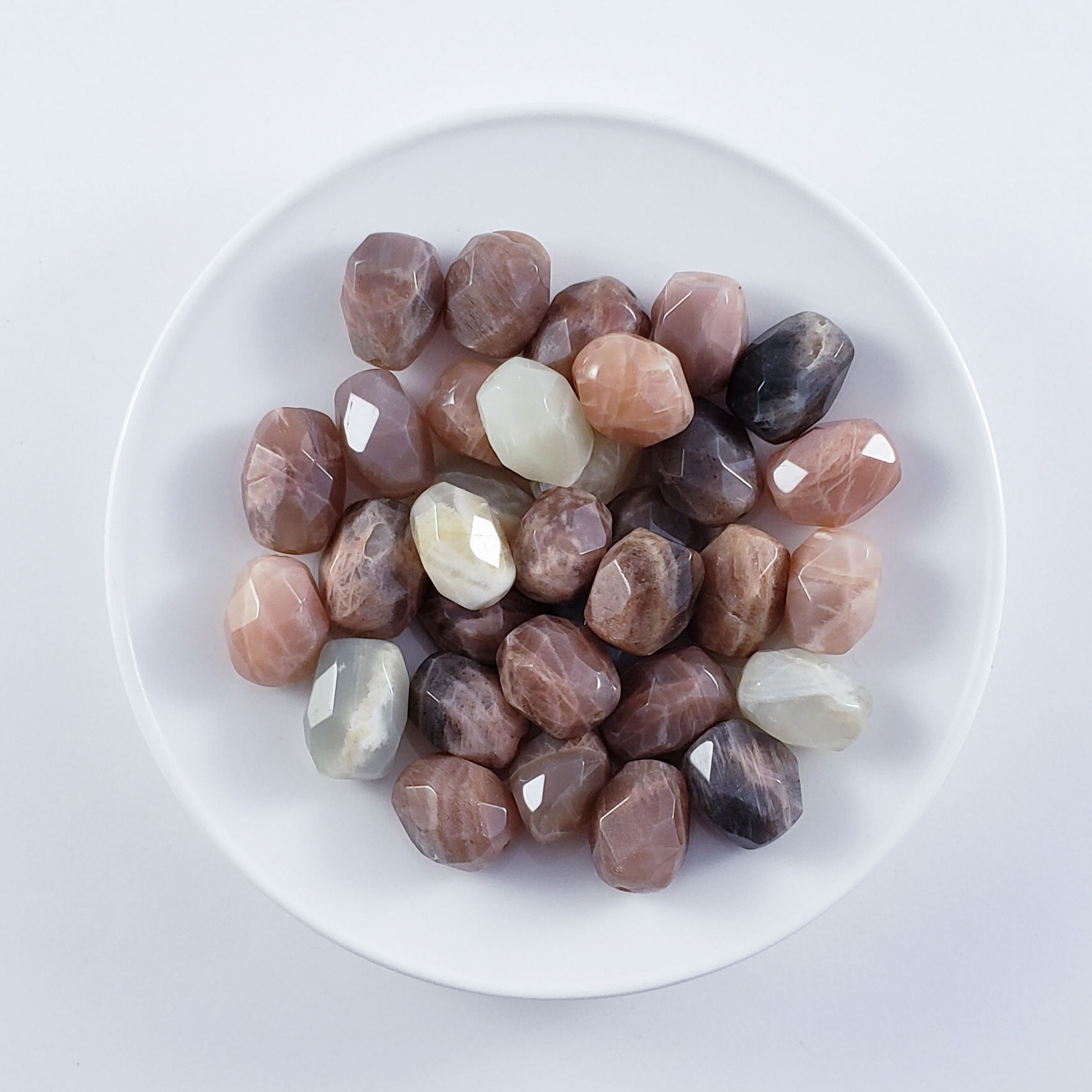 Moonstone Multi Focal Bead Faceted (Small)