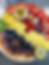 Assiettes de fruits frais