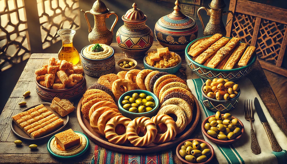 DALL·E 2024-11-27 15.28.14 - A realistic and vibrant image showcasing a spread of Mediterr