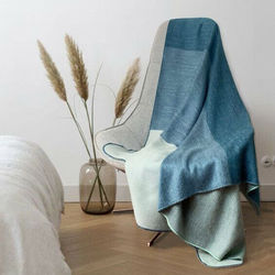 Soft & Warm Baby Alpaca Wool Reversible Throw Blanket _ Sofa Cover - S