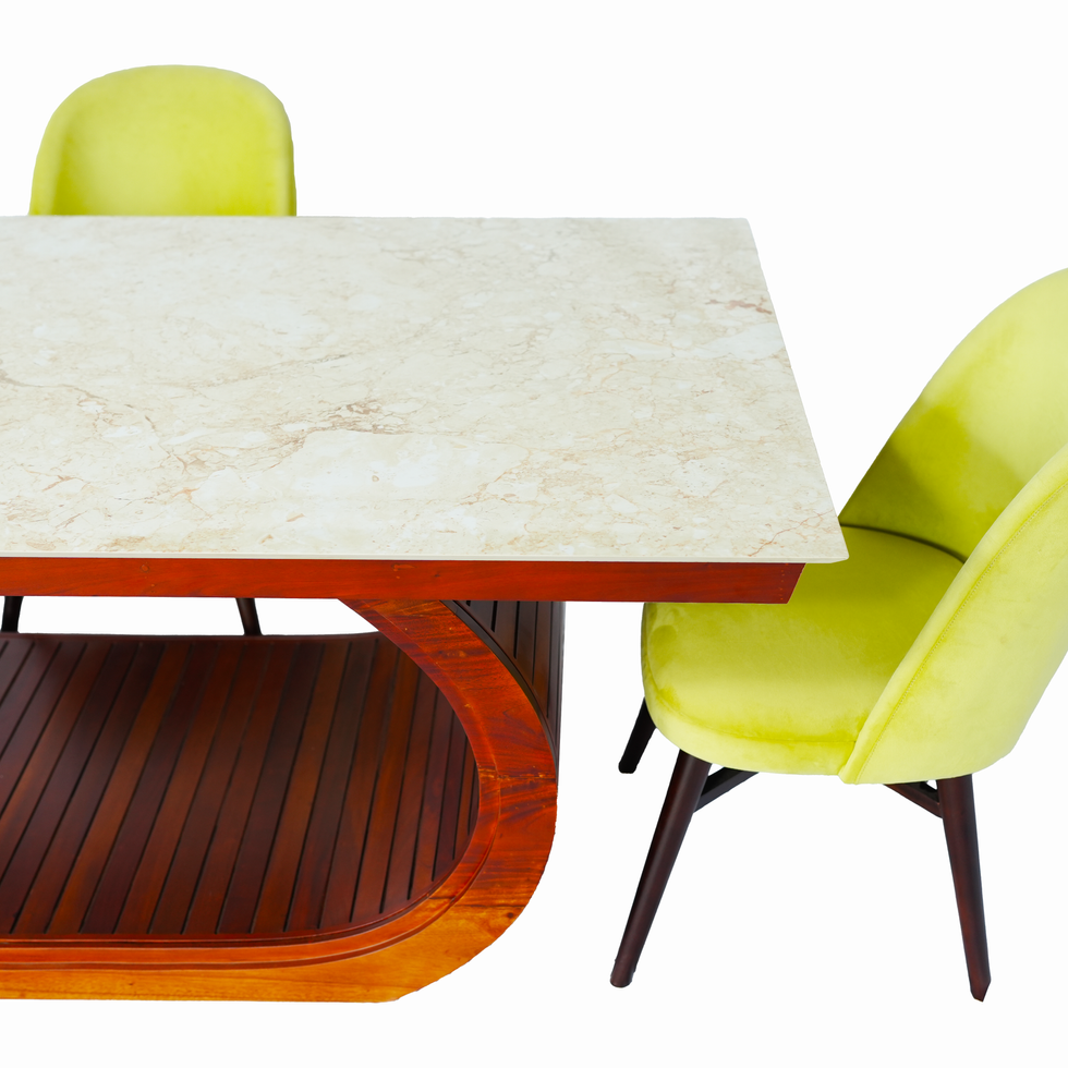 Serpentine Ceramic Dining Table
