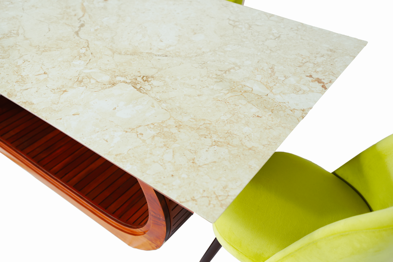 Serpentine Ceramic Dining Table