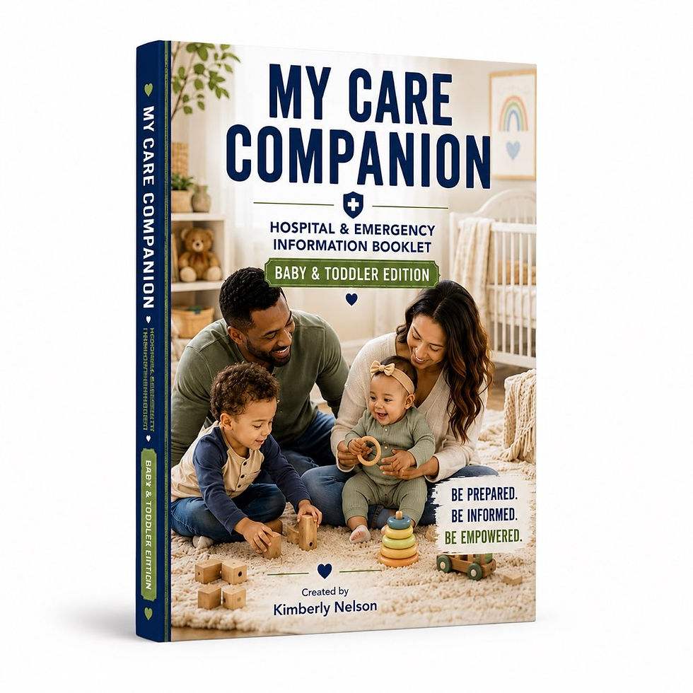 My Care Companion Baby & Toddler Edition emergency booklet