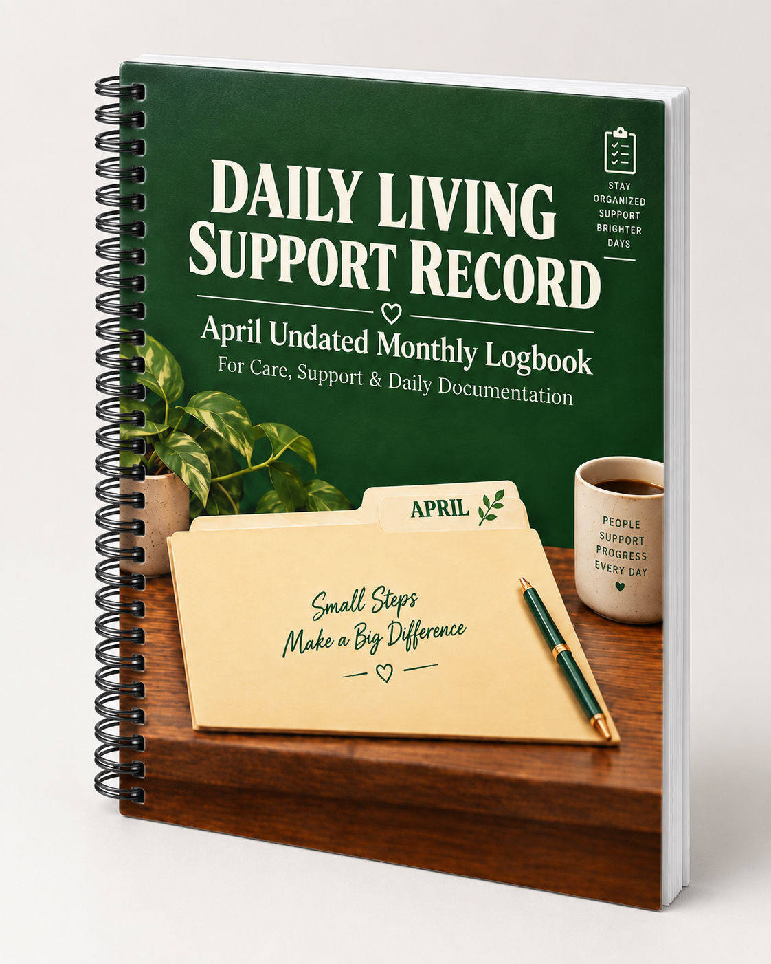 Daily Living Support Record - April Undated