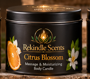 Rekindle Scents Citrus Blossom – 4 oz Black Tin
