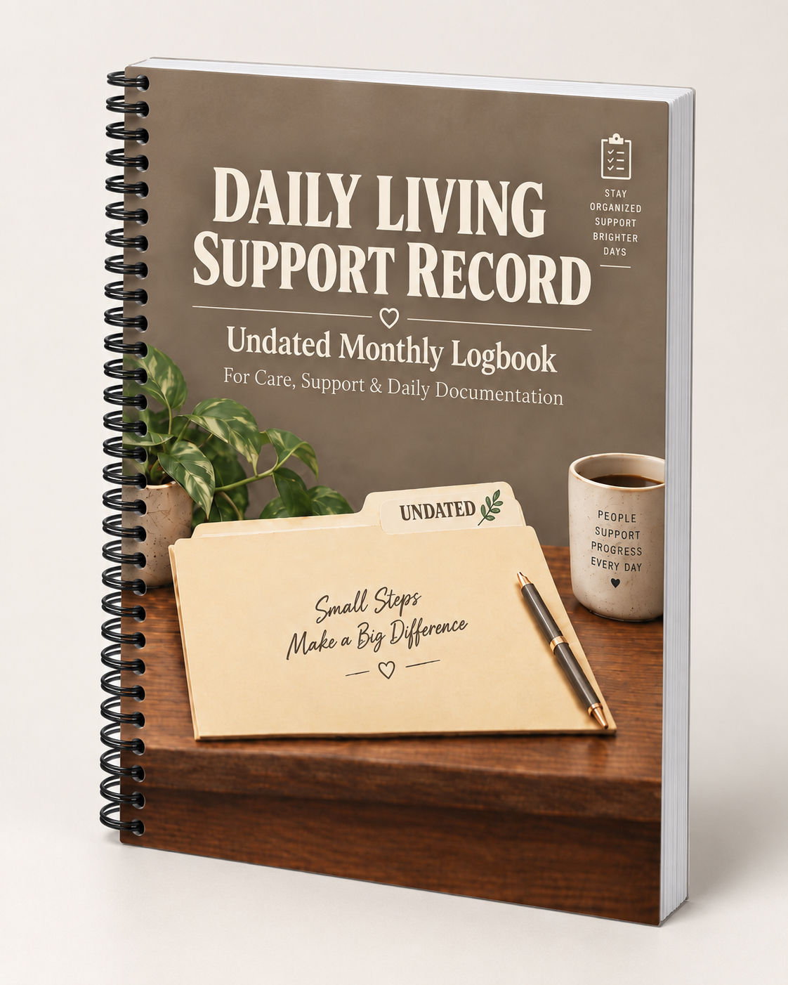 Daily Living Support Record - Undated Month