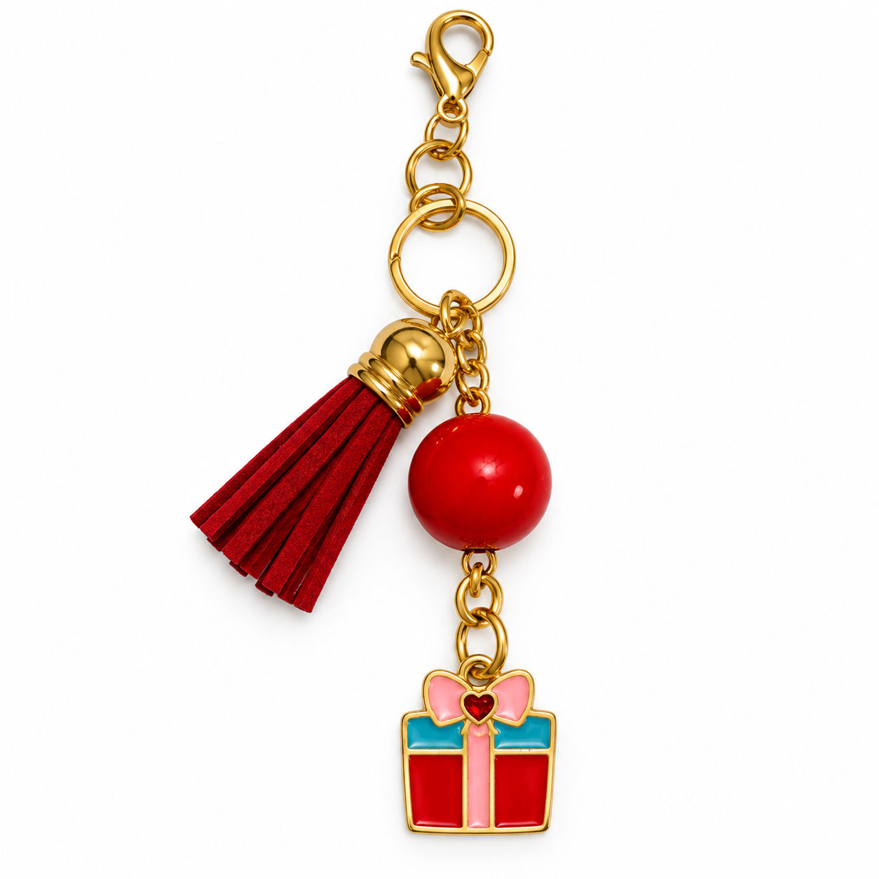 Gift of Love & Crimson Tassel Keychain
