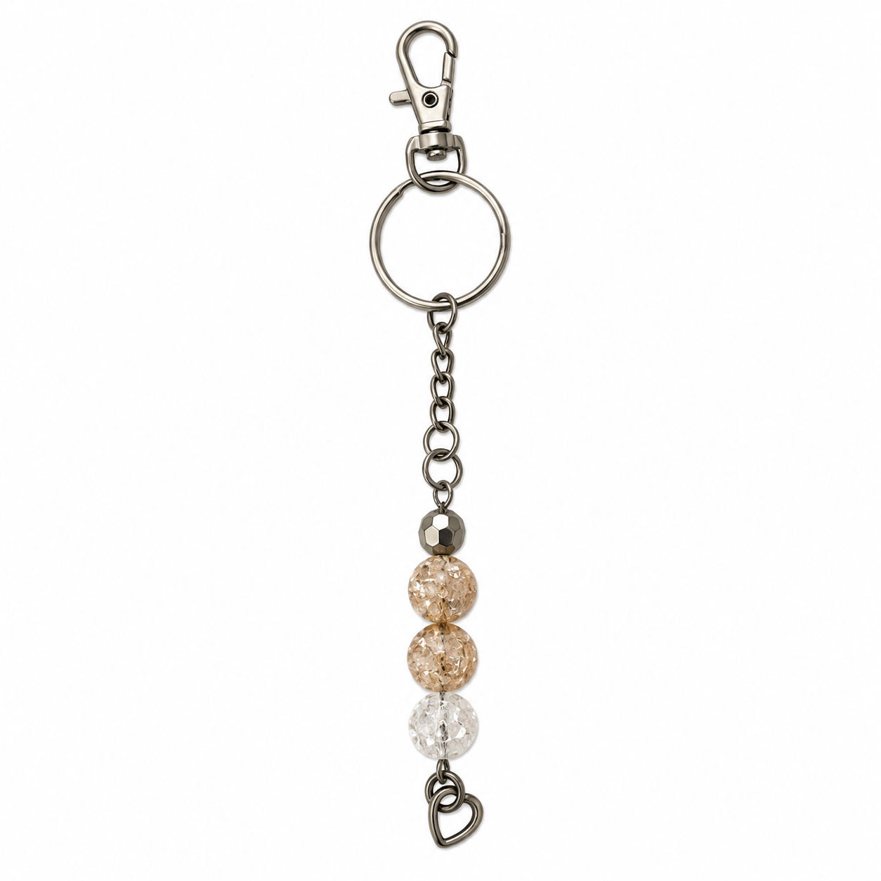 Earthy Crystal Beaded Keychain