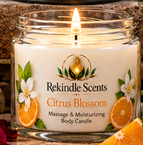 Rekindle Scents Citrus Blossom – 4 oz Clear Glass