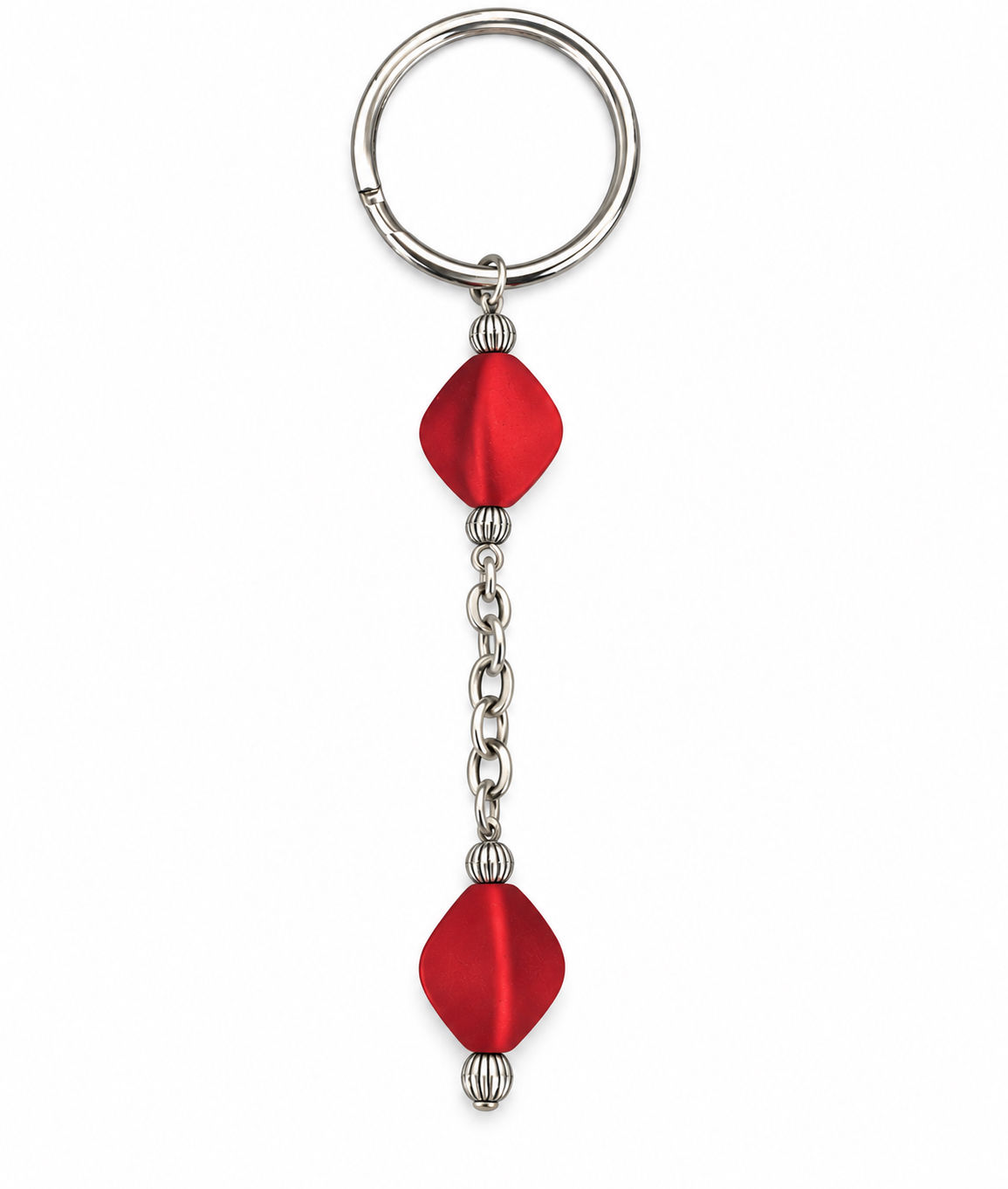 Scarlet Diamond Geometric Keychain