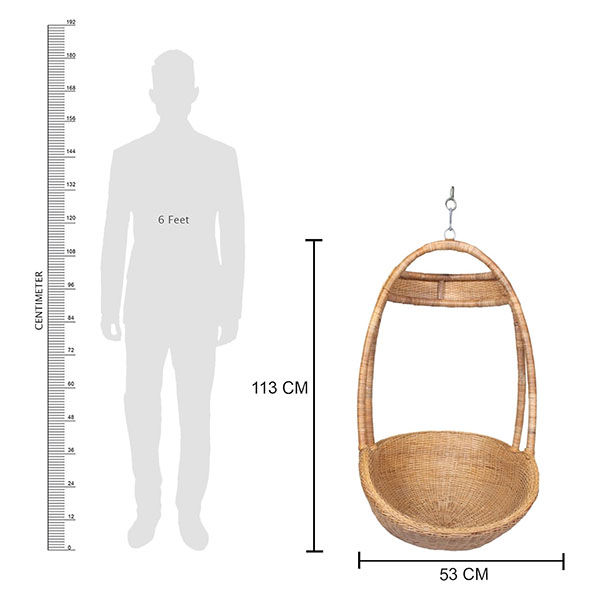 Thumbnail: Cane & Rattan Swing -Single Seater-Cotto