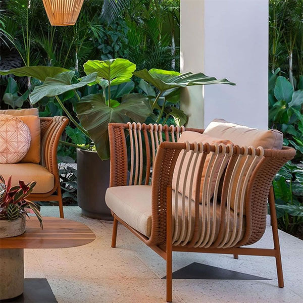 Thumbnail: Outdoor Braided & Rope Sofa -Voro