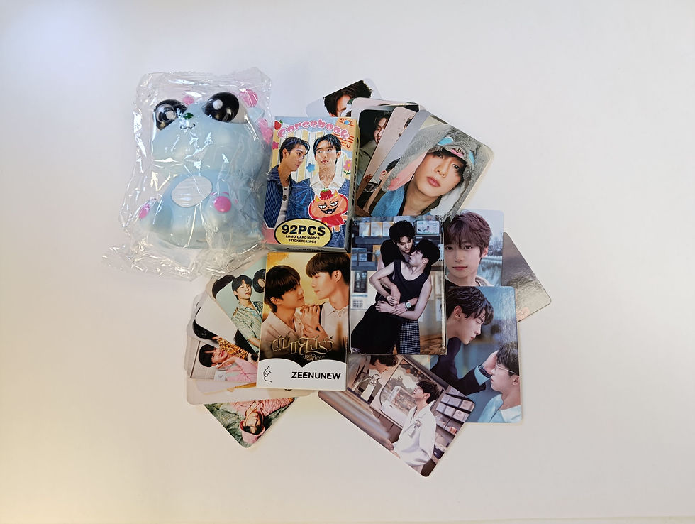 fotocards de ForceBook, ZeeNunew, Revenged Love + dinosaurio antiestrés