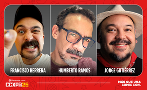 Jorge Gutiérrez, Humberto Ramos y Francisco Herrera juntos en un panel en CCXPMX25
