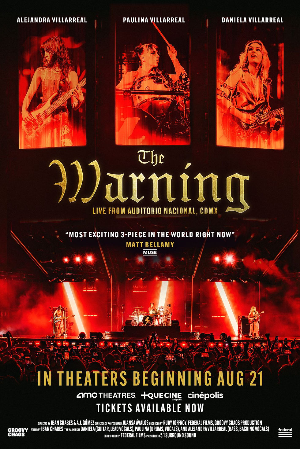 The Warning anuncia su película de concierto y álbum en vivo: Live from Auditorio Nacional CDMX