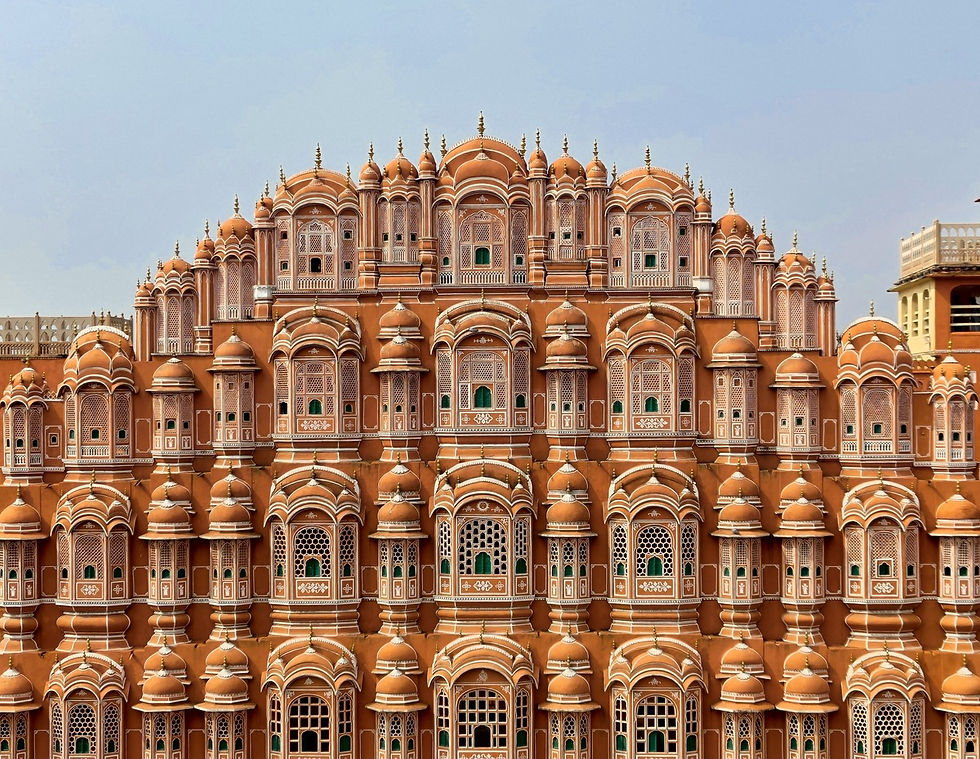 The Hawa Mahal is a palace in the city of Jaipur, Rajasthan, India. Built from red and pink sandstone