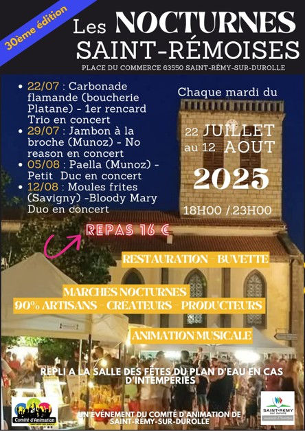 Marché nocturne - Saint Remy Sur Durolles (63)