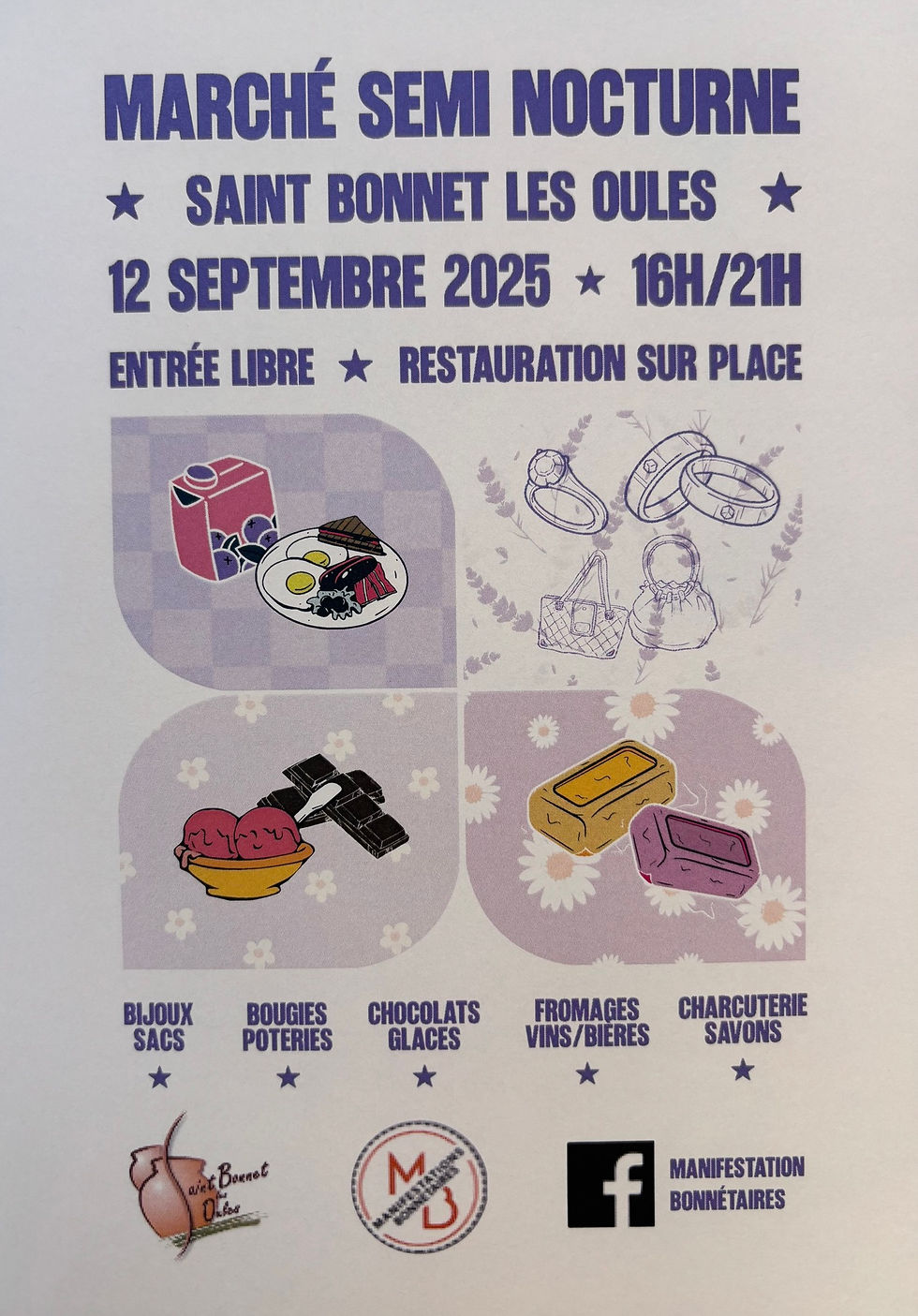 Marché de créateurs semi-nocturne - St Bonnet les Oules (42)