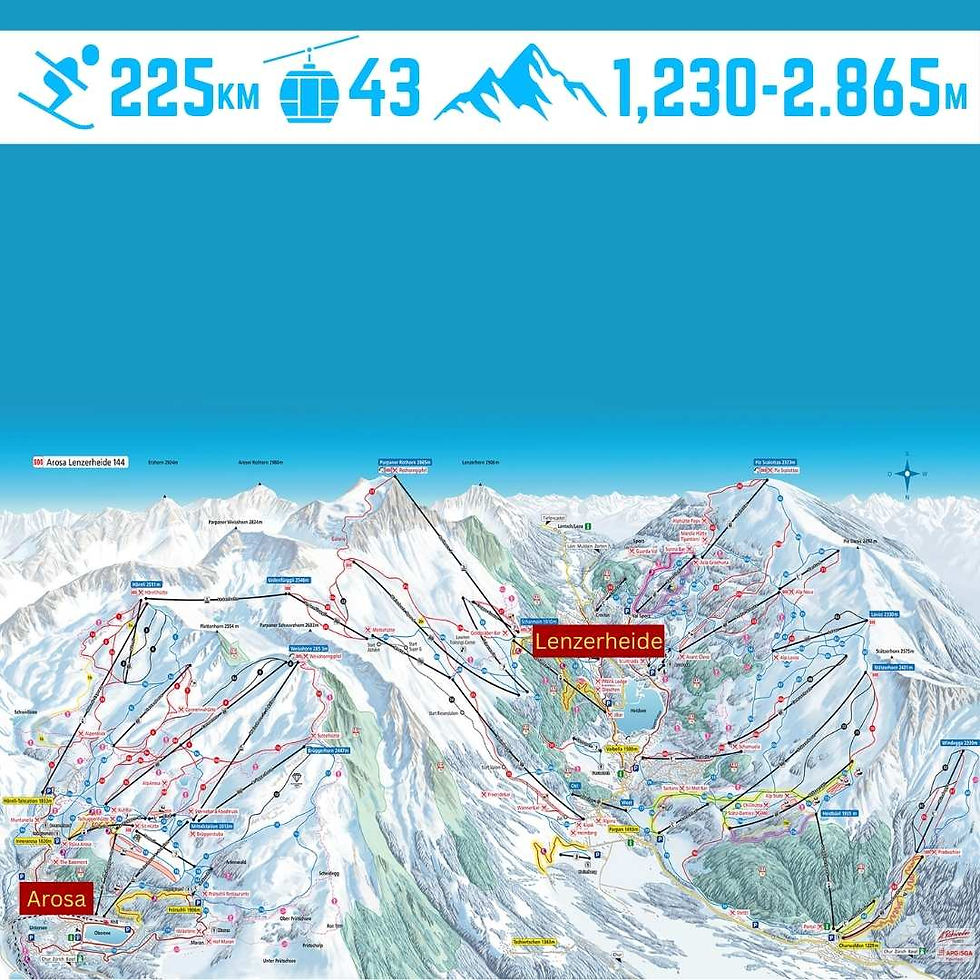 Arosa-Lenzerheide ski map