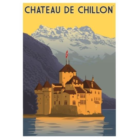 Культовый замок Шильон на Женевском озере.