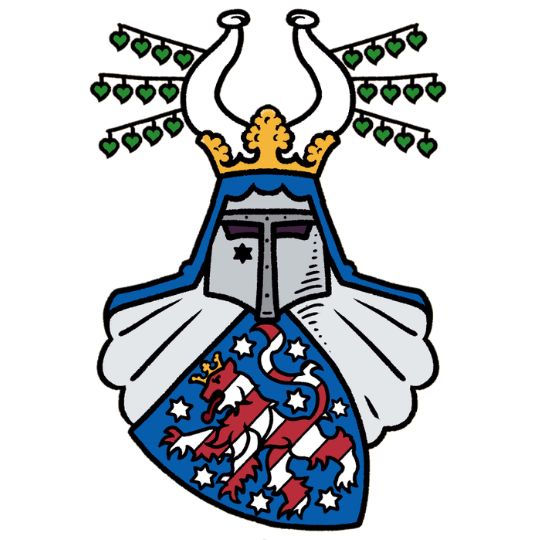 Герб Тюрингии в средневековом обрамлении