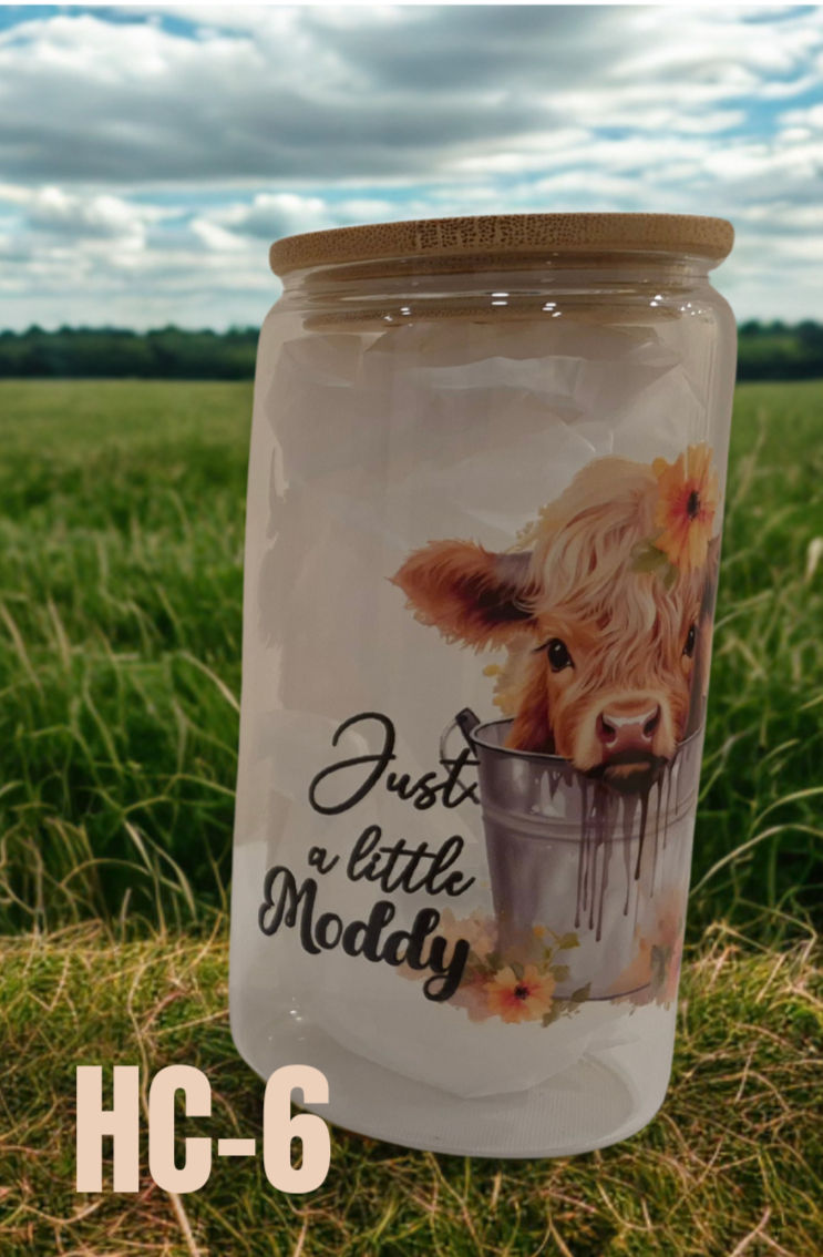 Highland Cow Tumblers - Design 6