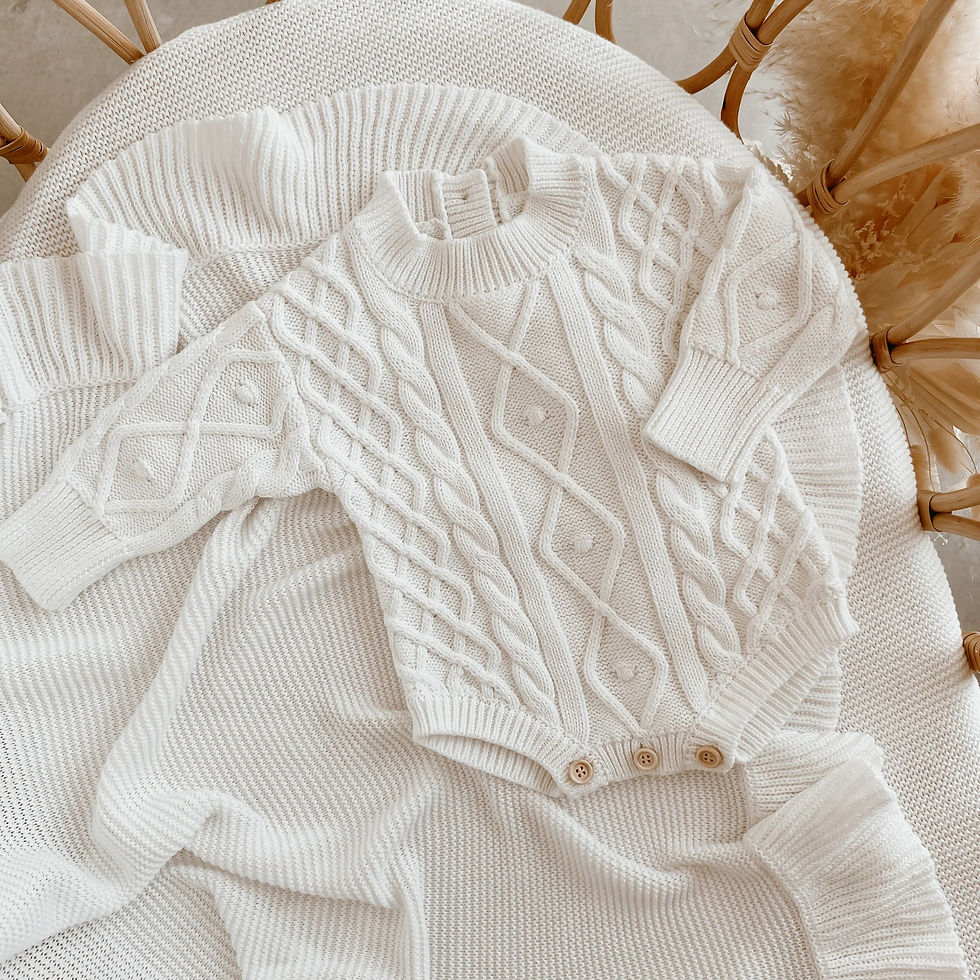 Thumbnail: Organic Soft Knit Baby Romper